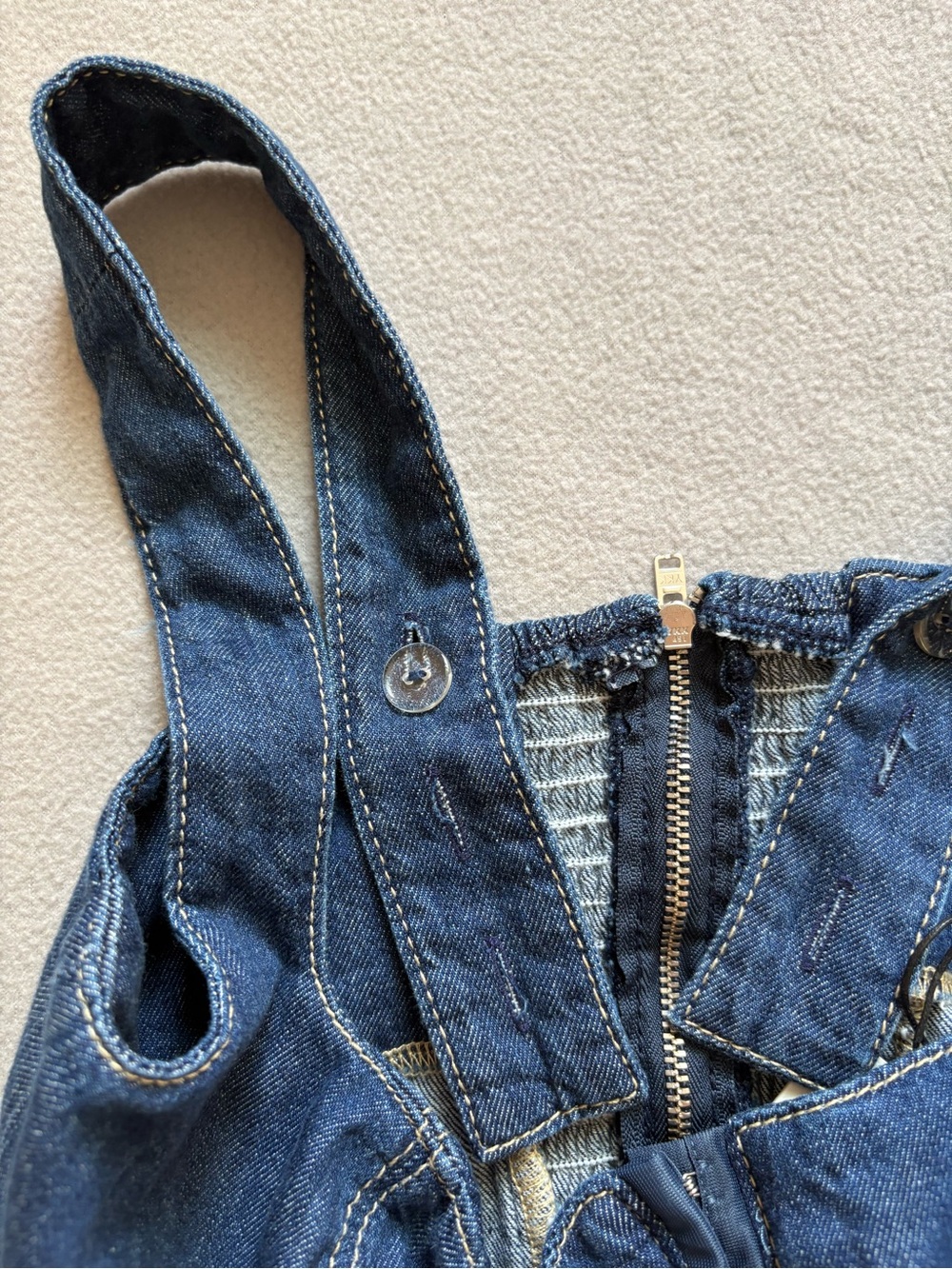 NWT Reformation Tagliatelle Denim Corset Top Blue Women's 2 - Picture 6 of 9